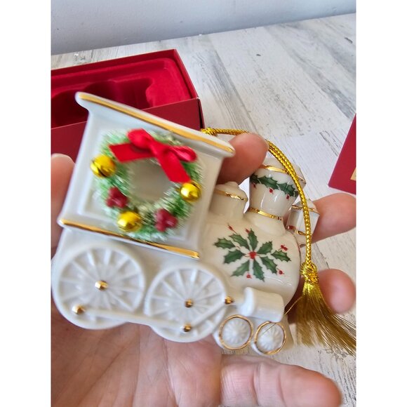 Lenox holiday accent train ornament porcelain 893703 Xmas tree new - Picture 6 of 9